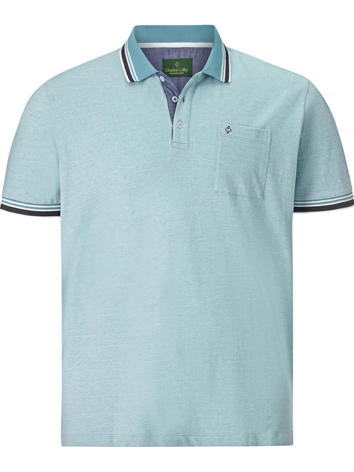 Charles Colby Herren Poloshirt Earl Landon türkis L - 52/54