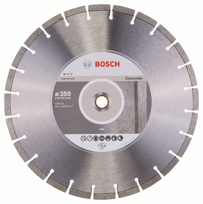 Bosch Diamanttrennscheibe Standard for Concrete, 350 x 20,00/25,40 x 2,8 x 10 mm 2608602544