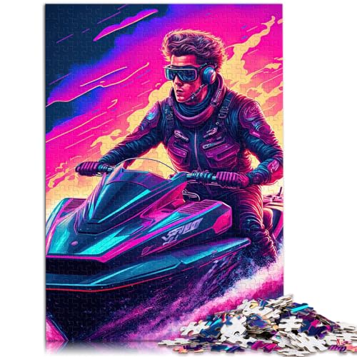 Puzzles für Puzzle Jetski, 1000-teiliges Puzzle für Erwachsene, Holzpuzzle, herausfordernd zu vervollständigen, Aber lustig und humorvoll (50 x 75 cm)