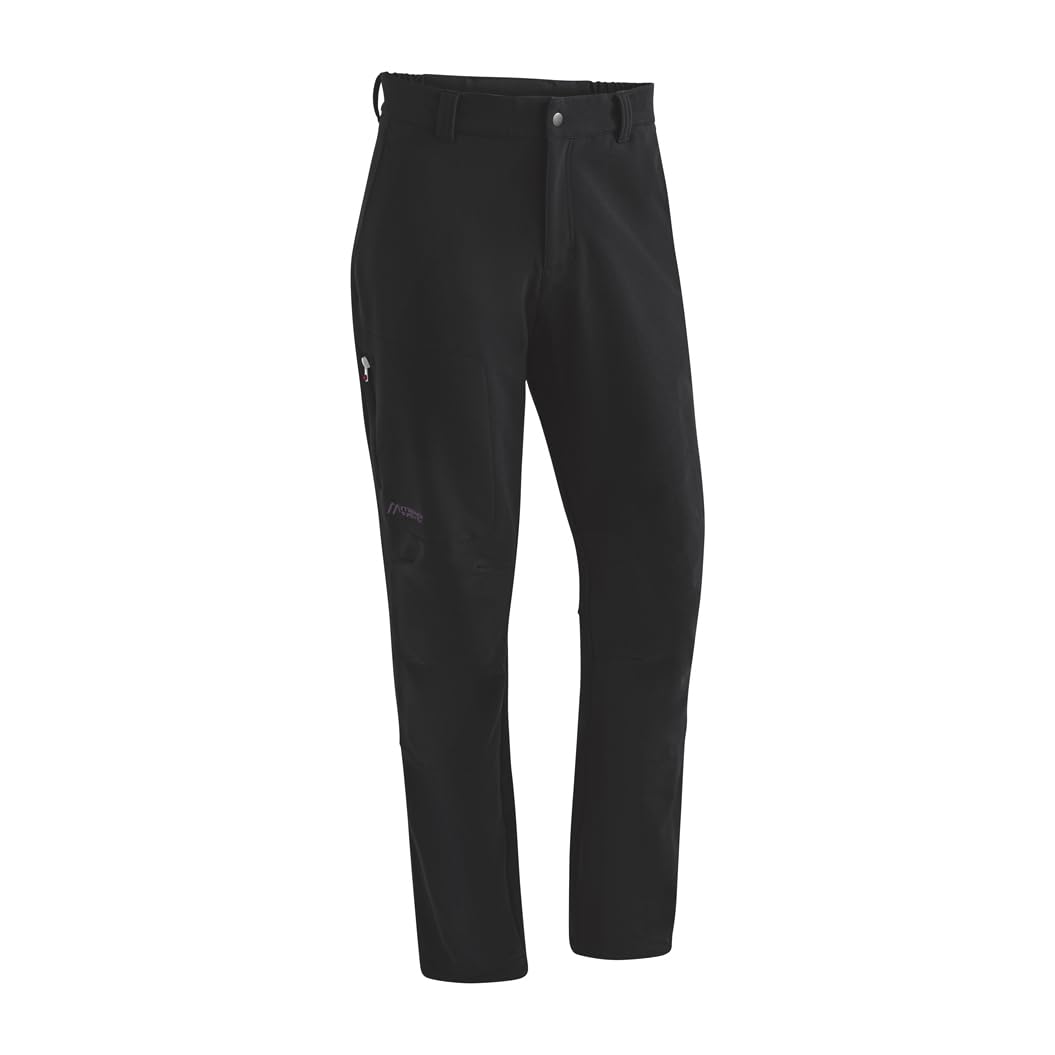 Maier Sports Herrmann, Herren Wanderhose, Wasserabweisende Outdoorhose für Trekking und Hiking, PFC-frei, mSTRETCH pro 2 & Dryprotec, Schwarz, 46 (W31/32/L31)