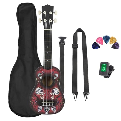 21 Zoll Ukulele 4 Saiten Ukulele Gitarre Mit Tasche Saiten Tuner Capo Picks Gitarrenteile & Zubehör Ukulele Einsteiger Kit