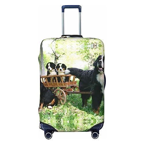 Miniks Hunde-Familien-Reisegepäckabdeckung, robuster Kofferschutz, passend für 45,7 - 81,3 cm große Gepäckstücke, klein, schwarz, S, Schwarz , S