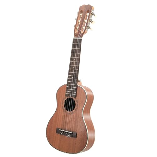 28-Zoll-Ukulele, Korpus Aus Sapeliholz, Griffbrett Aus Palisander, 6-saitige Ukulele, Kleine Gitarre Ukulele Einsteiger Kit