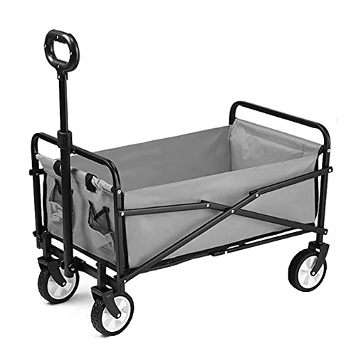 Haustier-Reise-Kinderwagen, zusammenklappbarer Kinderwagen for große Hunde, 4 Räder, stoßfest, langlebig, waschbar, Rot (Color : Gris)