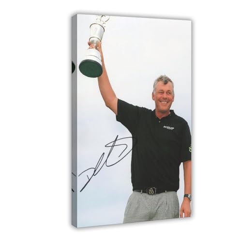 biegzc Photographie Signée Darren Clarke Golf En Édition Limitée + Autogramm Zertifikat auf Leinwand, Wandkunst, Dekordruck, Gemälde für Wohnzimmer, Schlafzimmer, Dekoration, 30 x 45 cm