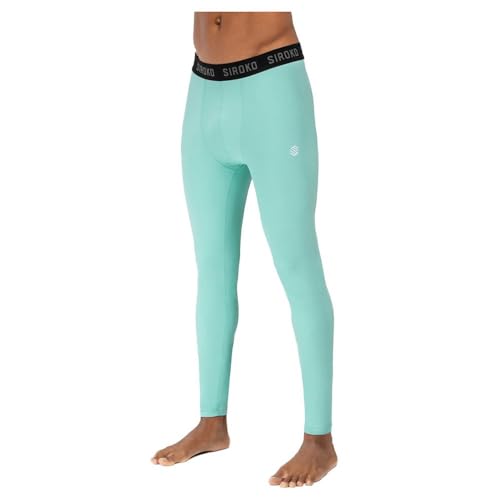 SIROKO Thermo-Leggings für Herren, türkis, L