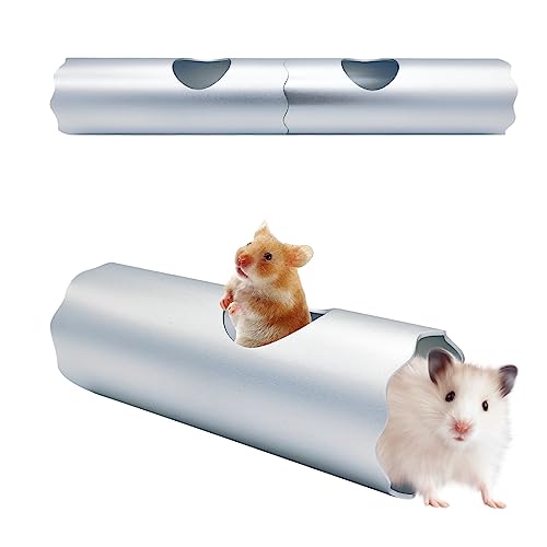 Hamsterschläuche, Hamster-Kühltunnel, Hamsterkäfig-Zubehör, Sommer-Hamster-Spielzeug, Aluminium-Legierung, Lochgröße: 5.1 cm), Hamster und andere kleine Haustiere für den Sommer.