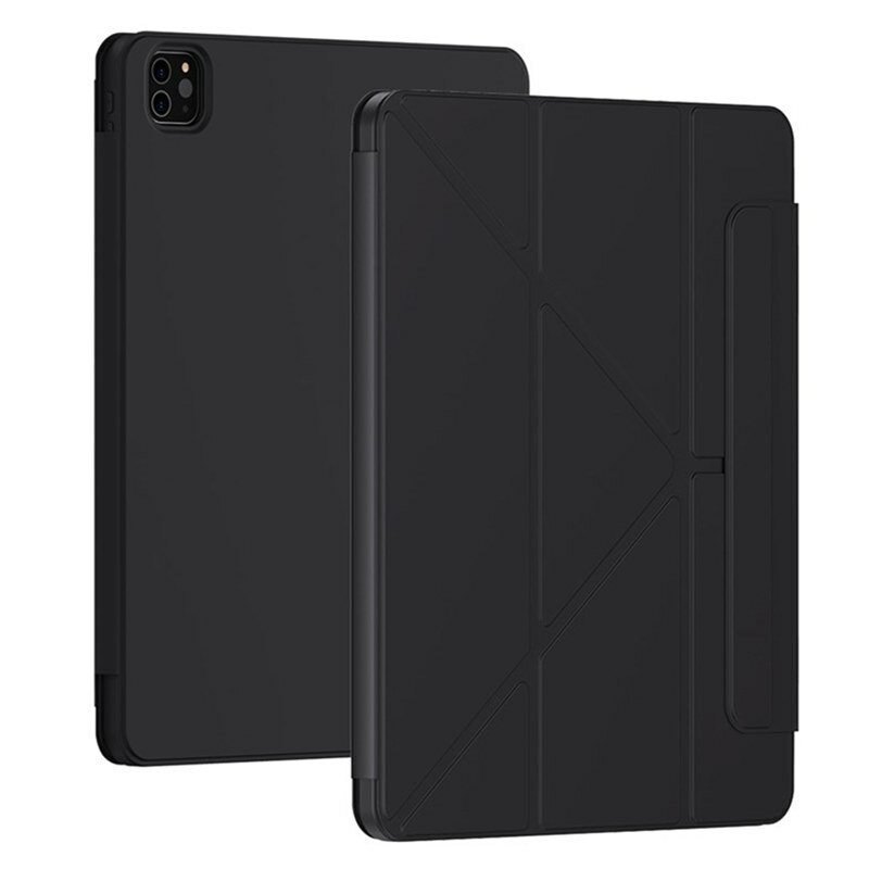 BASEUS Safattach Y-Type Magnetic Stand Case for Pad Pro 12,9 Zoll 2018/2020/2021 Tri-Fold Tablet Cover PU Leather Protec