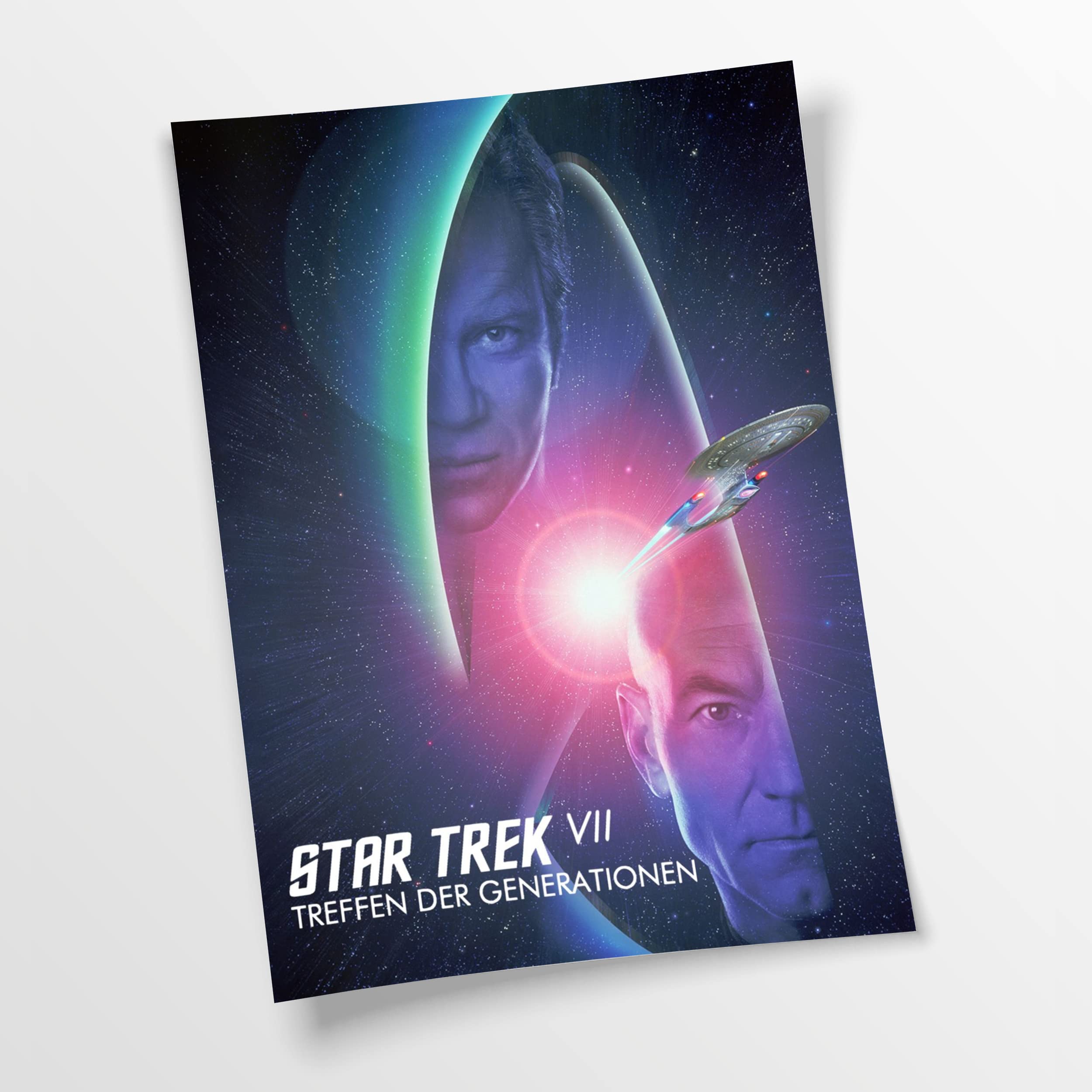 Artis Prints Poster Star Trek, Treffen der Generationen, Klein bis XXL, Inneneinrichtung - Wohnzimmer - Wohnung, Dekoration