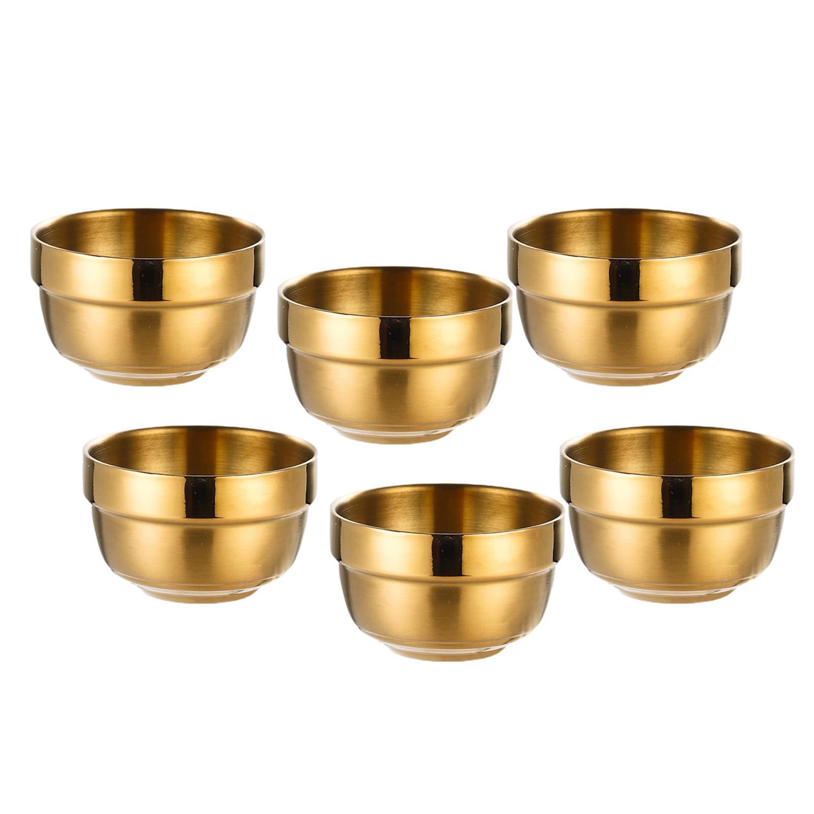 6 elegante Trinkbecher aus 304 Edelstahl, 80 ml, Trinkgeschirr-Set, Metallbecher, geeignet für Partys und den täglichen Gebrauch