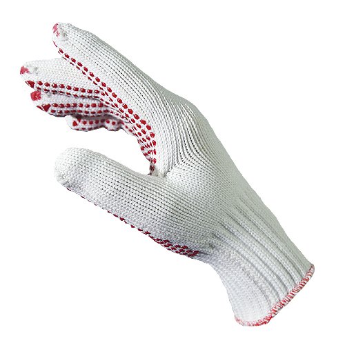 SEIZ 211503-018#09/10 Profi Grip Strickhandschuh, Polyamid/Baumwolle, L/XL/Größe 9/10, Weiß (10-er Pack)