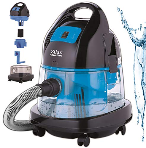 Zilan Wasserstaubsauger mit Wasserfilter | Wassersauger | H20 Saugleistung | Staubsauger beutellos | EEK A | 2.000 Watt | Vacuum Cleaner | Bodenstaubsauger | Beutelloser Staubsauger | 360° Schlauch