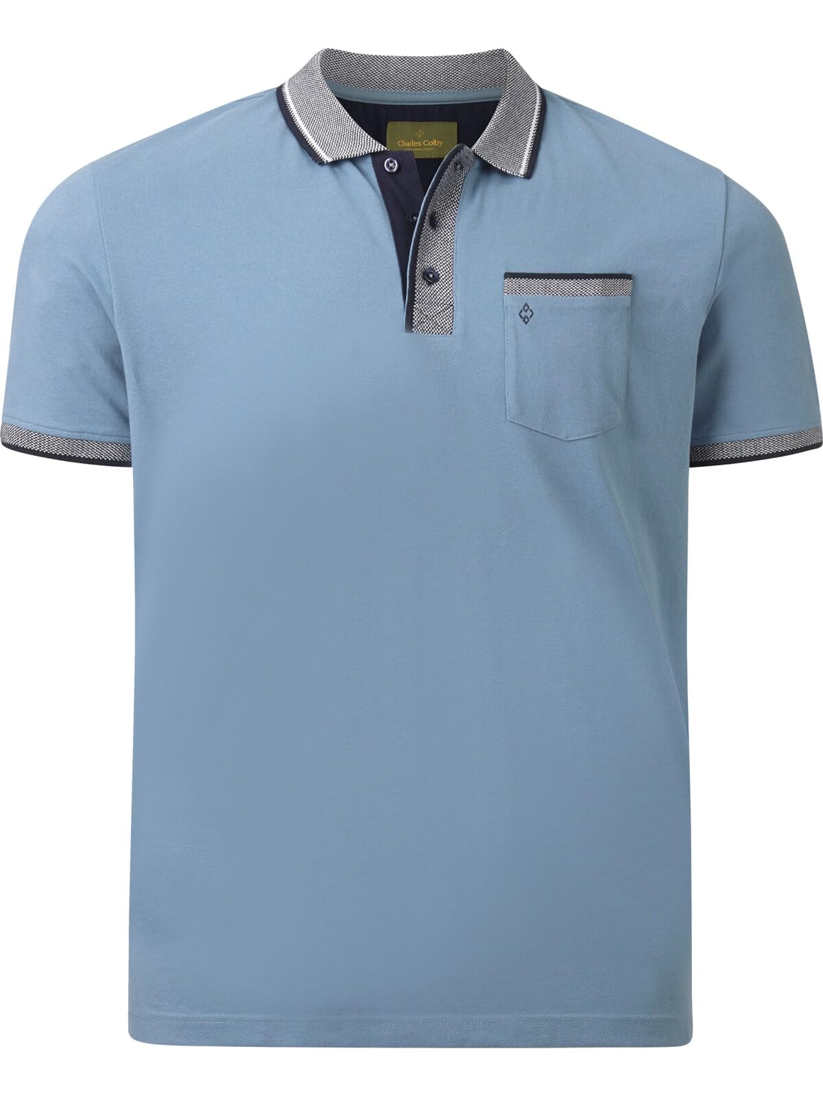 Charles Colby Herren Poloshirt Earl Colga hellblau 5XL (XXXXXL) - 72/74