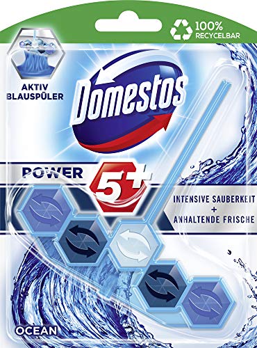 Domestos WC-Stein Power 5+ Aktiv Blauspüler Ocean, 7er Pack (7 x 53 g)