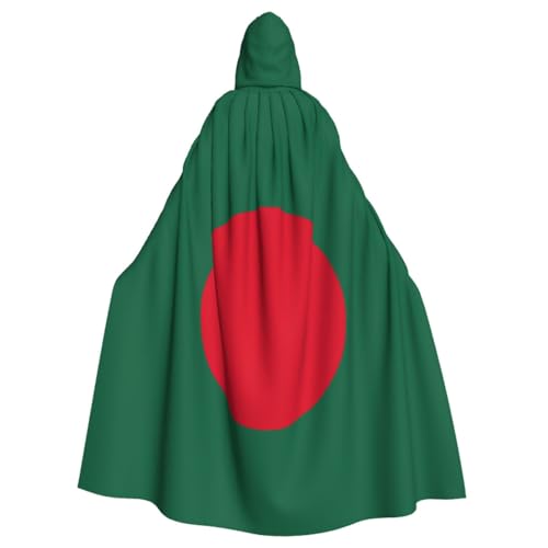 WURTON Flagge von Bangladesch Druck Halloween Kapuzenumhang geeignet Karneval Mottoparty Halloween Cosplay Kostüm