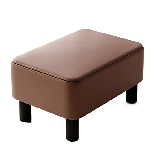 CNBYDK Fußhocker, Fußhocker Wohnzimmer Sofa Hocker, Niedriger Hocker, Lange Bank, Schuhhocker, Türhocker, Lederhocker/3er-Pack