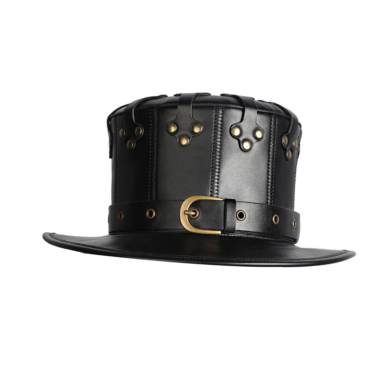 Ranuw Steampunk Männer Mit Brille Punk Zylinder Steampunk BowlerTop Maskerade Halloween Zylinder GothHat Zylinder