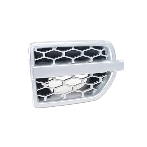 Frontgrills Für Land Für Rover LR4 2010-2016 Auto Seitengitter Lufteinlass Kotflügelöffnungen Grill Stoßstange Glanz Schwarz Silber Front Bumper Grille(Silver Right)