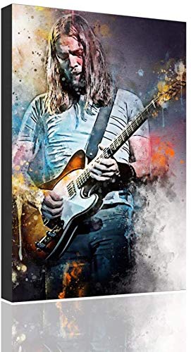 YYLPRQQ Hd-Druck David Gilmour Vintage Legendary Guitarist Poster Für Raumästhetische 90Er Jahre Hintergrund Wanddekor Poster 50X70Cm