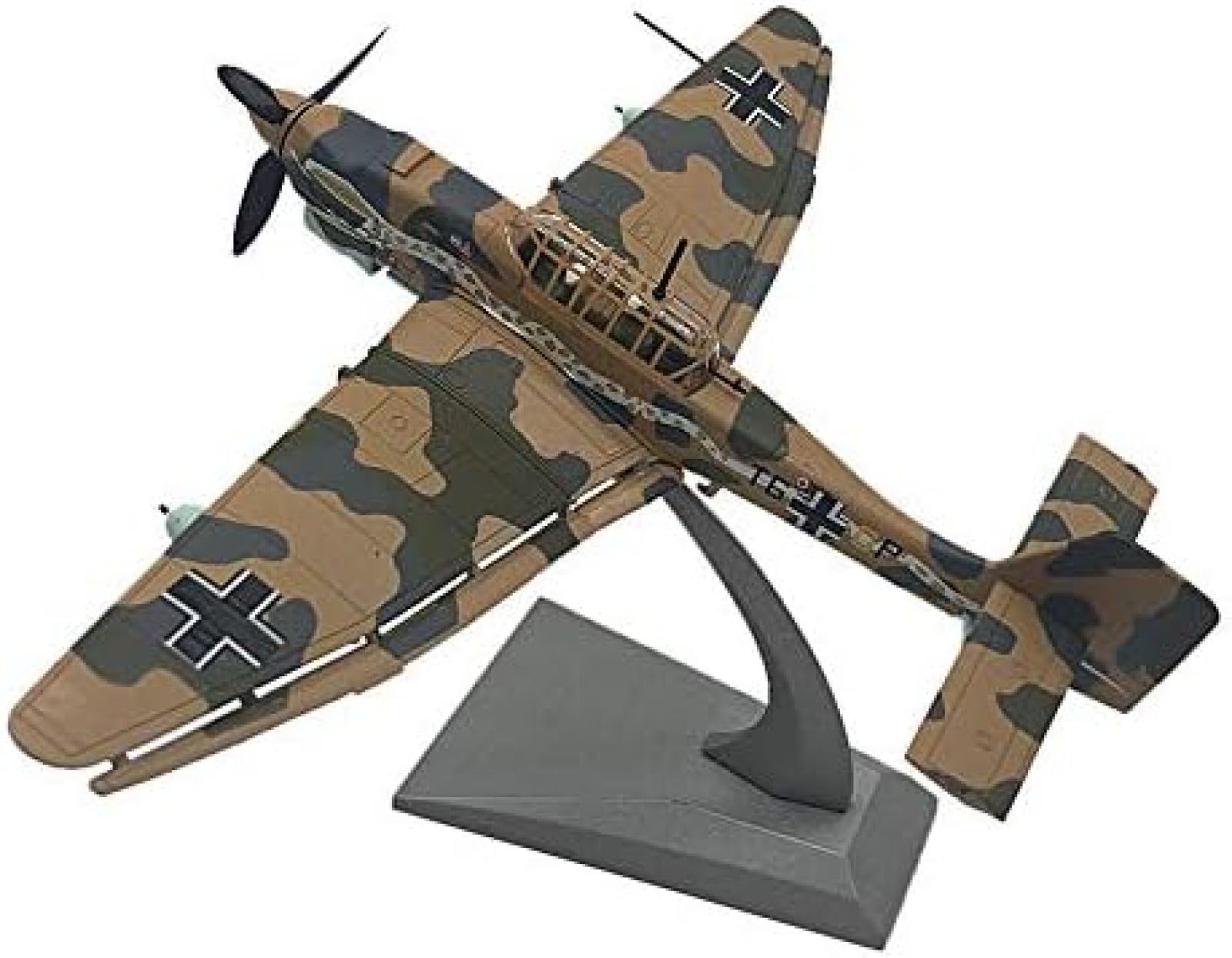 Militärisches Kampfflugzeug aus Druckgusslegierung, Junkers Ju 87 Tauchbomber-Stuka-Modell im Maßstab 1:72, Spielzeug und Dekorationen für Erwachsene, 6,3 Zoll x 7,3 Zoll