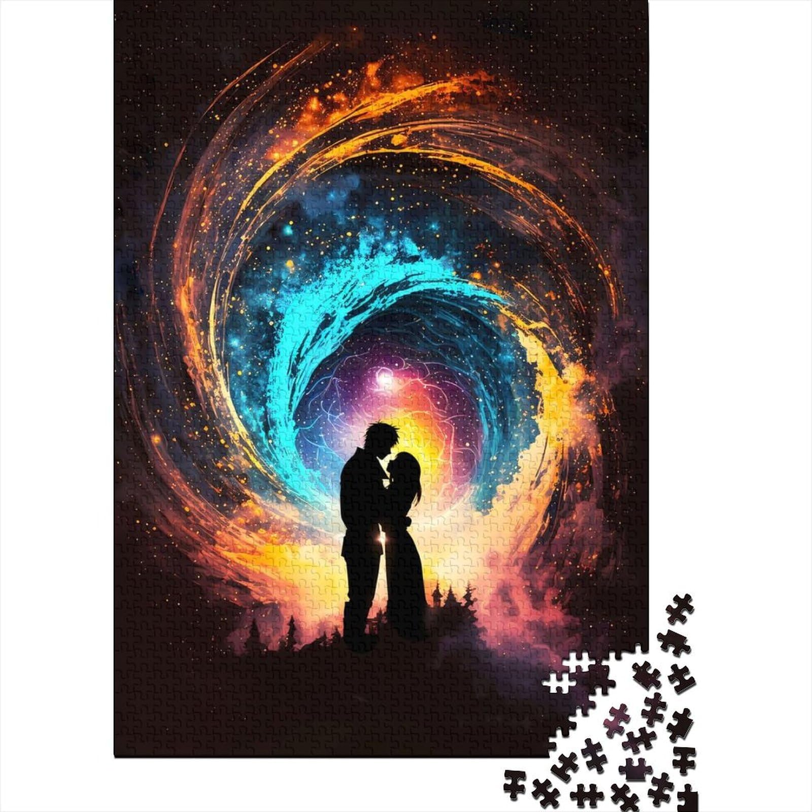 Romance of The Galaxy Holzpuzzle Puzzles für Erwachsene und Jugendliche, 500-teiliges Premium-Puzzle, Lernpuzzle, 52 x 38 cm