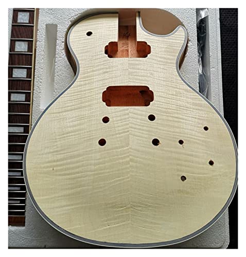 Gitarrenkörper Electric Guita Flame Ahorn Venenerr + Mahagoni Okoume Body Hals-Palisander-Griffbrett Gitarrenkörper (Color : 16)