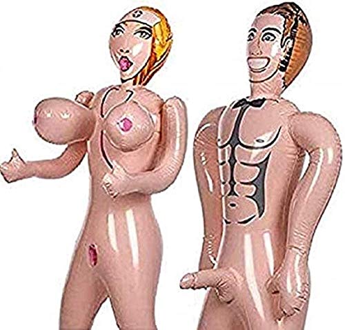 KS-11 Familie Pflaumi bestehend aus zwei Gummipuppen - Aufblasbare Weibliche und Männliche Sexpuppe - 152 cm Groß - Erotik Scherzartikel, Partysachen, JGA