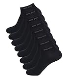 HUGO BOSS Herren Sneaker Socken Füßlinge Business Socks 50388443 8 Paar, Farbe:Schwarz, Größe:43-46, Artikel:-001 black