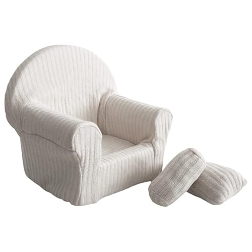 LARUISEE Foto-Sofa für Neugeborene, Sitz- und Kissen-Set, posierendes Modelliersofa, Baby-Foto-Requisiten, Säuglingsfotografie