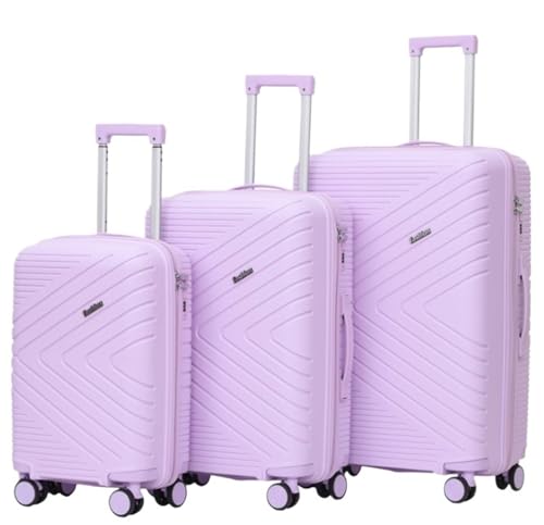 Habrur Rollkoffer Koffer Trolley Gepäcksets 3-teiliger Koffer Mit Doppelten Spinnerrädern Und TSA-Schloss, 360° Geräuschlose Spinnerräder Koffer Gepäck Reisekoffer (Color : J, Size : 20+24+28 in)