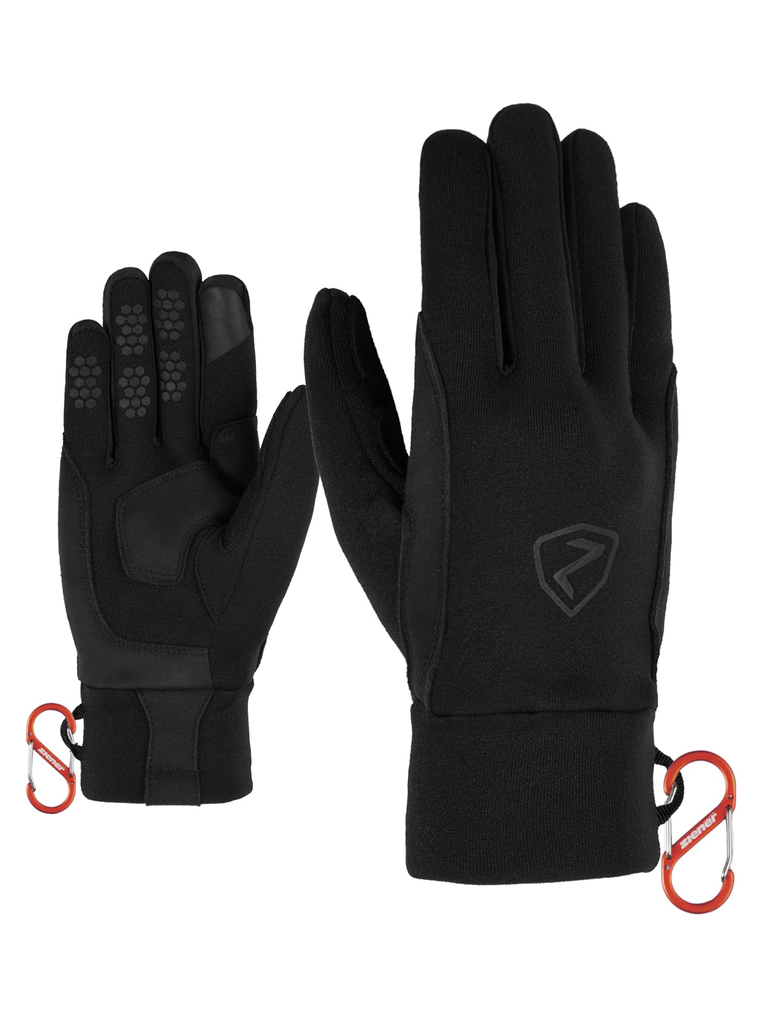 Ziener Herren Gusty Handschuhe Skitour/Bergsport | Polartec Touch Wolle, black, 7