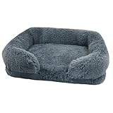 Große Hundebetten, Eier-Baumwoll-Haustiermatratze, Plüsch-Haustier-Hundesofabett mit waschbarem Bezug, orthopädische Couch, Haustierbett, Winter, warmes Katzenbett, Kuschelbett weich, Donut-Hundebett,