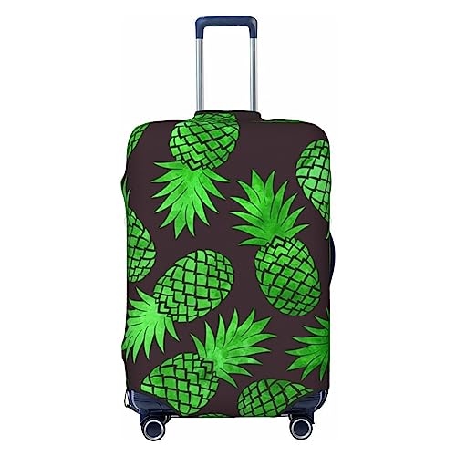 Miniks Pineapple Art Reisegepäckabdeckung, robuster Koffer-Schutz, passend für 45,7 - 81,3 cm große Gepäckstücke, Größe XL, Schwarz, X-Large