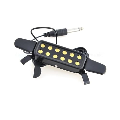 12-Loch-Clip-On-Sound-Pickup-Mikrofon-Draht-Verstärker-Lautsprecher Für Akustik-E-Gitarre-Wandler-Zubehör (Color : 01)