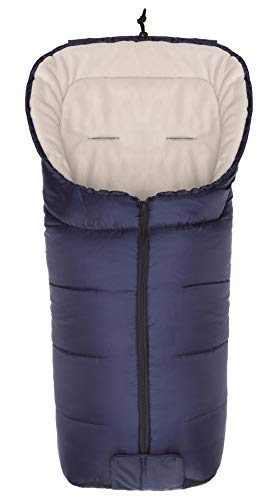 Fillikid Winterfußsack Eco Komfort/Fußsack Universal für Babyschale, Autositz/Fußsack für Kinderwagen, Buggy oder Sportwagen, Design:marine