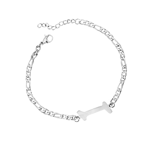 YIHANSS Armband, personalisiertes Initialen-Armband für Frauen und Mädchen, verstellbar, versilbert, zierliche Buchstabenkette, Charm-Gliederarmbänder, Schmuck, Damenschmuck (Farbe: Silber, Größe: