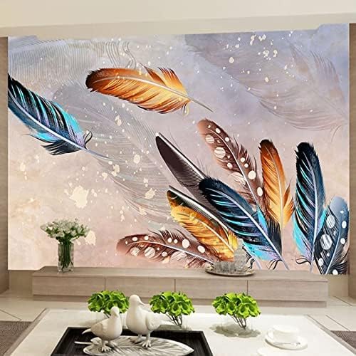 XLMING Mode Feder Abstrakte Kunst 3D Tapete Home Dekoration Wohnzimmer Sofa Schlafzimmer Tv Hintergrund Wand-150cm×105cm