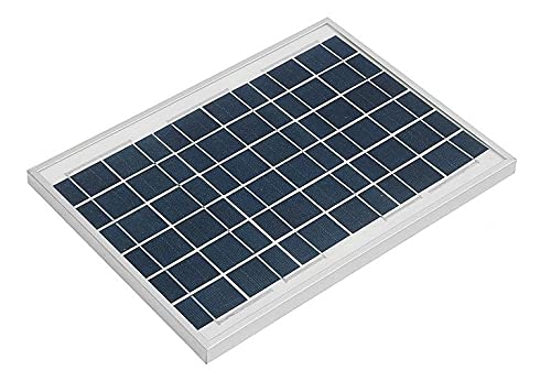 LEOFLA Monokristallines Solarpanel 10 W 18 V mit Klemme, variabel, Media