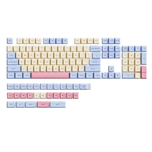 DyeSub PBT-Tastenkappen, 132 Tasten, XDA-Profil, personalisierbar, niedliche Tastenkappe, ForMX-Schalter, mechanische Tastatur, PBT-Tastenkappen, Tastenkappe, XDA-Profil, DyeSub, Englisch,