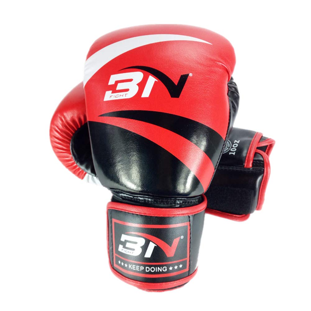 Box Handschuh Herren Boxhandschuhe Trainingsboxhandschuhe Thai Boxhandschuhe Boxhandschuhe für Kampfkünste Boxsackhandschuhe red,10oz