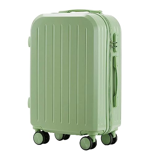 LANAZU Rollgepäck, einziehbarer Trolley, Handgepäckkoffer mit Sicherheitscode-Schloss, geeignet für Männer und Frauen (Green 24 inches)