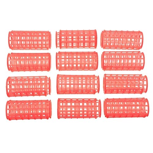 Hair Curler Rolls 24 PC-Rosa Lockenwickler Roller Großer Grip Clips Lockenwickler Friseur DIY Haar-Styling-Schönheits-Werkzeuge 22mm 26mm 32mm 36mm 40mm DIY Wave Styling Kit(32mm)