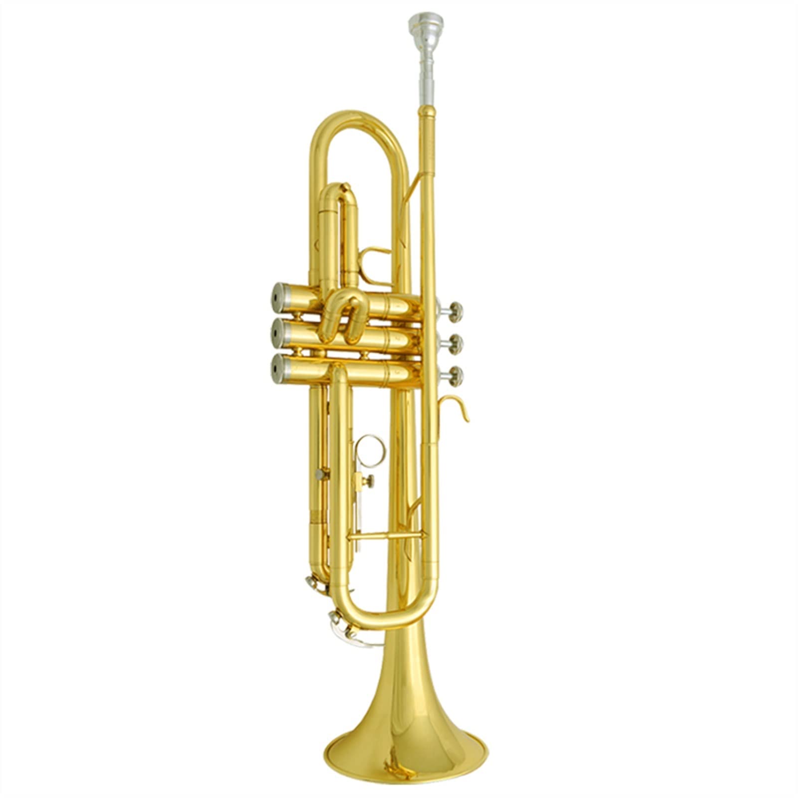 Trompete Messing Trompetenmusikinstrument B Flache Dreifarbige Trompete Anfänger Alle Kupfer Und Lackiertes Gold