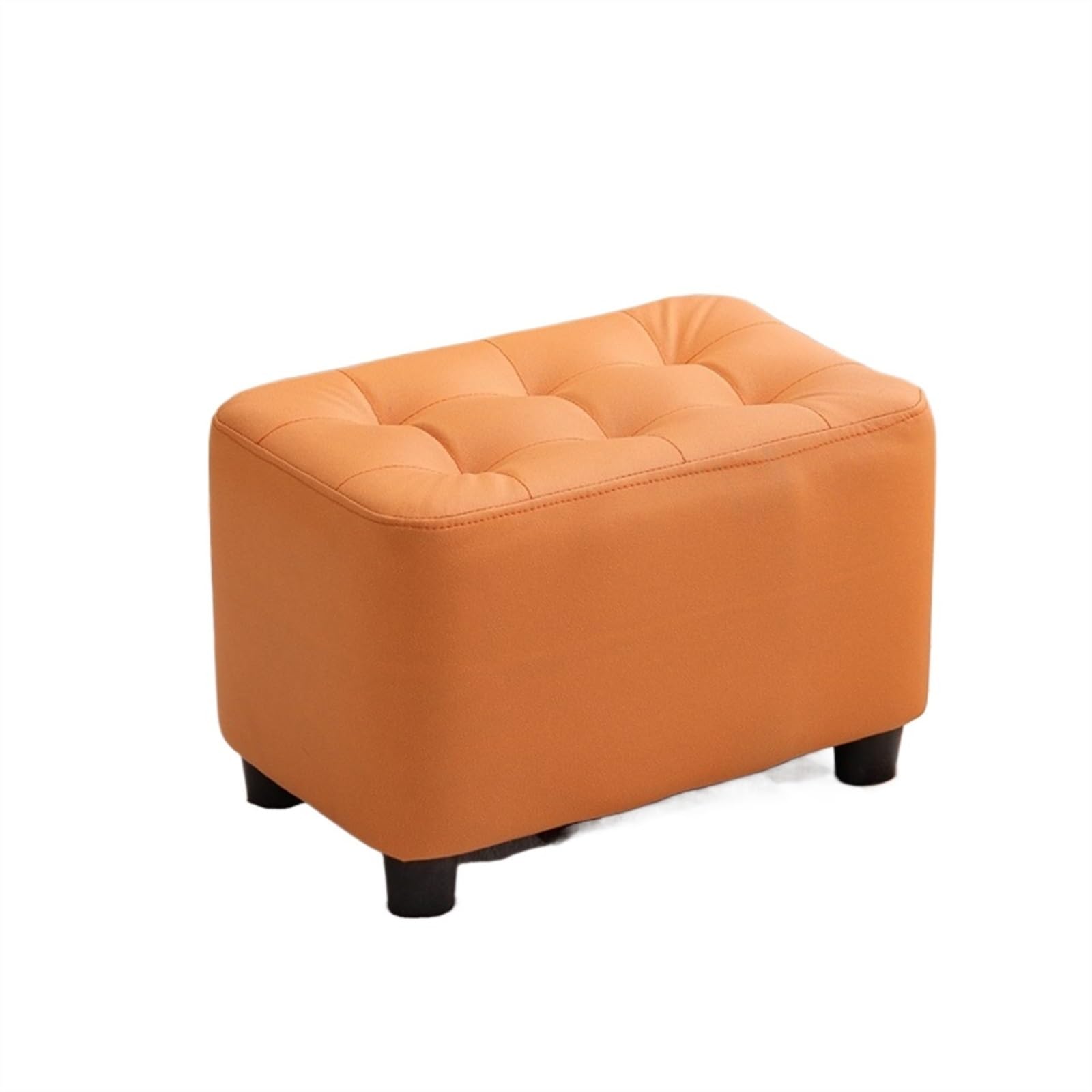 FUHAI-666 Schuhregal Schuhputzhocker, kleiner Hocker, Haushaltshocker, Massivholz, Stoff, Sofahocker, Fußstütze, Wohnzimmer, Tür, Zuhause, Schuhputzbank Schuhrschrank(Orange)