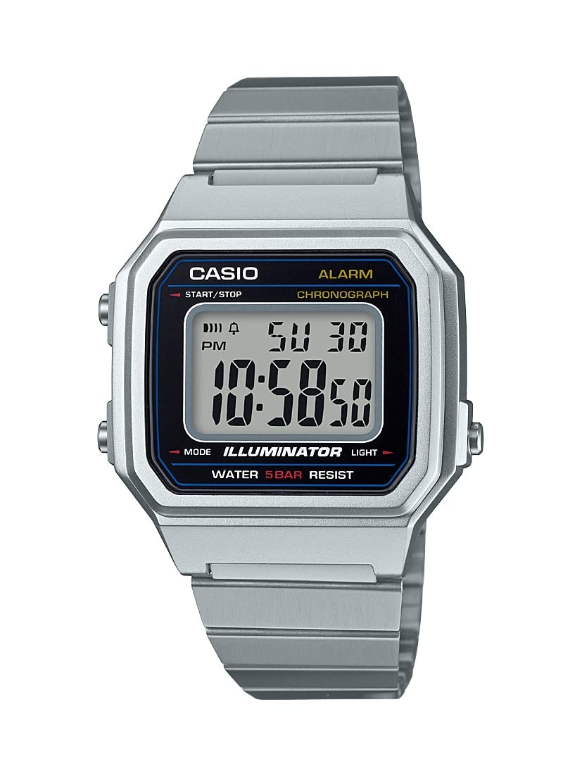 Casio Unisex Erwachsene Digital Quarz Uhr mit Edelstahl Armband 4.54953E+12