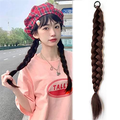 Pferdeschwanz Haarteil Neue Konkubine Synthetische Blase Twist Pferdeschwanz Hochelastische Perücke Frau Haarseite Natürliche Laterne Geflecht Pferdeschwanz Haarverlängerung(Size:1 PC,Color:BUG_18INCH