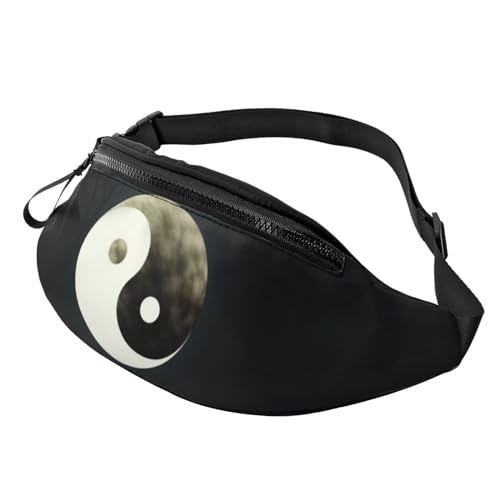 Bauchtasche mit gelben Blumen und Schmetterlingen, leichte Hüfttasche für Reisen und den täglichen Gebrauch, Yin-Yang-Symbol, Einheitsgröße