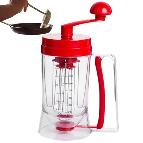 Teigspender, 900 ml, automatischer Pfannkuchen- und Cupcake-Teigspender, 21,6 x 9,9 x 18,5 cm, Kuchenteigspender, Pfannkuchenausgießer, Waffel-Teigspender für Pfannkuchen