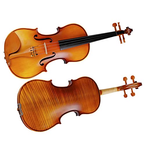 Violine Anfänger Handgefertigte Antike Violine Natürliche Streifen Ahorn Violine Geige 4/4 3/4 Single Board Backplate Ebenholz Griffbrett (Color : 3/4)