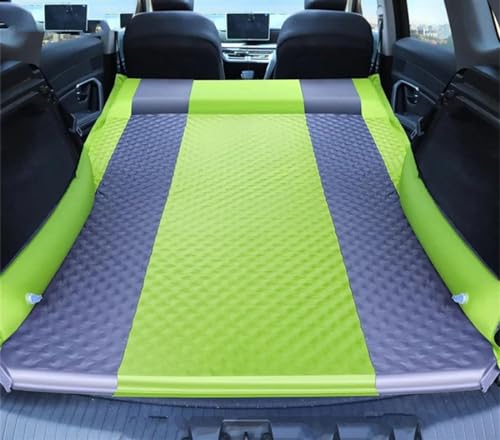 GLILAR Auto Luftmatratze 188X130CM Luftbett Auto Isomatte Verbessertes Kissen Integriertes Autobett Kofferraum SUV MPV Automatische Aufblasbare Schlafmatratze Reise Autozubehör(Green)